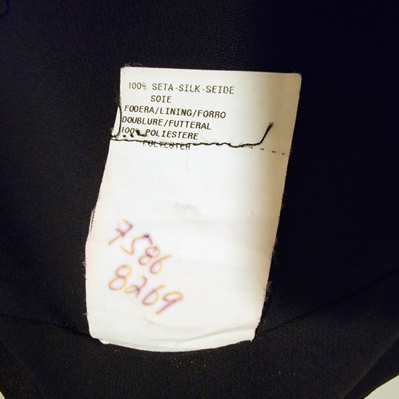 VINTAGE ARMANI COLLEZIONI BEADED BLACK DRESS SIZE 4 Made in Italy 🇮🇹 ♥️ - Picture 10 of 11